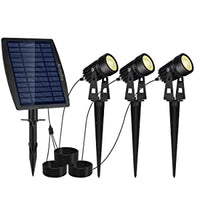 3 x LED Spotlights Powered Solar Garden Lights Outdoor Waterproof (Warm White) - ElectronX Plus