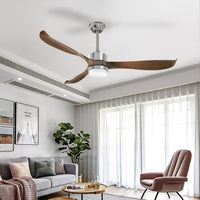 Modern Ceiling Fan with Lights, Remote, Brown - ElectronX Plus