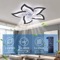 Low Ceiling Light Fan, Low Profile, 6 Wind Speed, 3 Colors (69 cm) - ElectronX Plus