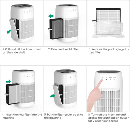 Air Purifier Dehumidifier Q10 HEPA Filter - ElectronX Plus