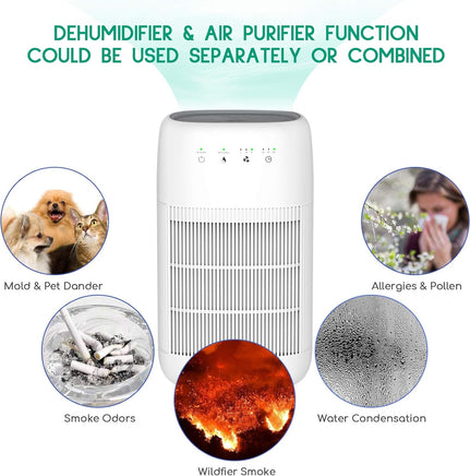 Air Purifier Dehumidifier Q10 HEPA Filter - ElectronX Plus