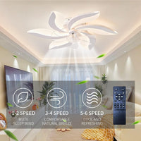 Low Ceiling Light Fan, Low Profile, 6 Wind Speed, 3 Colors (68 cm) - ElectronX Plus