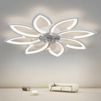 Modern Ceiling Light Fan, Low Profile, 6 Wind Speed, 3 Color (90cm, White) - ElectronX Plus