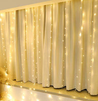 300 LEDs Window Curtain Fairy Lights 8 Modes and Remote Control for Bedroom (Warm White, 300 x 300cm) - ElectronX Plus