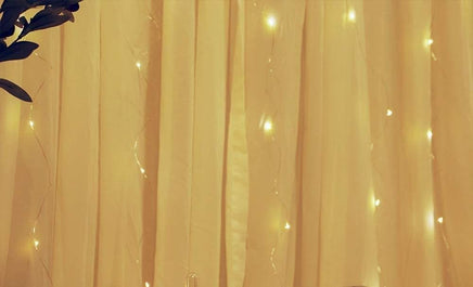 300 LEDs Window Curtain Fairy Lights 8 Modes and Remote Control for Bedroom (Warm White, 300 x 300cm) - ElectronX Plus