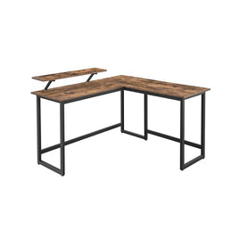 L-Shaped Desk with Screen Stand - ElectronX Plus