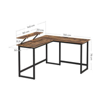 L-Shaped Desk with Screen Stand - ElectronX Plus