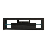 Modern TV Cabinet Living Room Furniture 200cm Black - ElectronX Plus