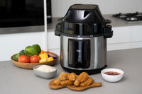 6L Air Fryer + Pressure Cooker (Silver) Kitchen Appliance - ElectronX Plus