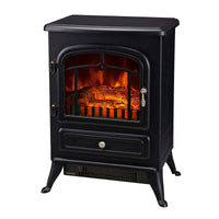 Electric Fireplace Heater w/ Real Flame Effect & 2 Heat Settings - ElectronX Plus