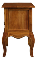 French Provincial 2 Drawer Side Table (Light Pecan) - ElectronX Plus