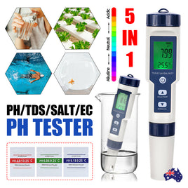 5-IN-1 Digital Water Quality Tester Waterproof pH TDS EC Temperature Meter Pool - ElectronX Plus