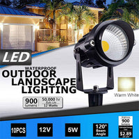 10X LED Spotlights Landscape Warm light Lamp Waterproof Outdoor Garden Yard 12V - ElectronX Plus