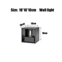 2PCS 12W LED Wall Light Waterproof Up Down Lamp Cube Sconce Yard Indoor Outdoor - ElectronX Plus