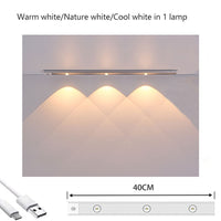 40cm Wireless LED Closet Lights Motion Sensor PIR Induction Lamp Cabinet Lighting USB - ElectronX Plus