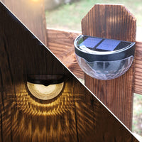 4PCS Solar Powered LED Wall Lights Door Fence Lights Outdoor Garden Lamp Light - ElectronX Plus