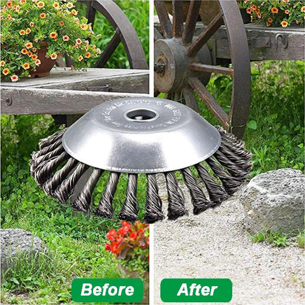 6" Weed Brush Steel Wire LawnMower Grass Cutter Head Garden Trimmer Wheel AU - ElectronX Plus