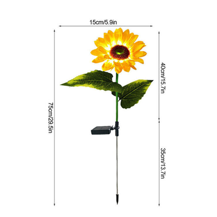 LED Solar Sunflower Lights Flower Lamp Landscape Lawn Path Garden AU Day - ElectronX Plus