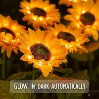 LED Solar Sunflower Lights Flower Lamp Landscape Lawn Path Garden AU Day - ElectronX Plus