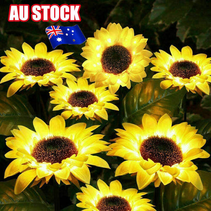 LED Solar Sunflower Lights Flower Lamp Landscape Lawn Path Garden AU Day - ElectronX Plus