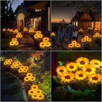 LED Solar Sunflower Lights Flower Lamp Landscape Lawn Path Garden AU Day - ElectronX Plus