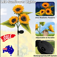 LED Solar Sunflower Lights Flower Lamp Landscape Lawn Path Garden AU Day - ElectronX Plus