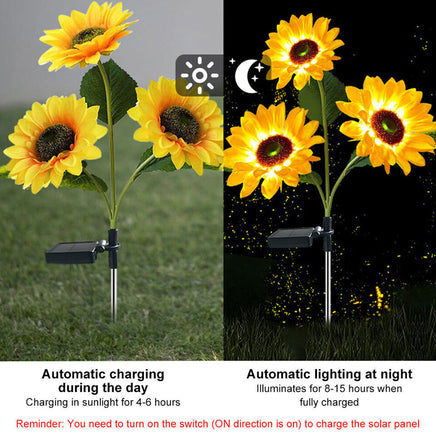 LED Solar Sunflower Lights Flower Lamp Landscape Lawn Path Garden AU Day - ElectronX Plus