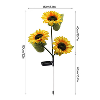 LED Solar Sunflower Lights Flower Lamp Landscape Lawn Path Garden AU Day - ElectronX Plus