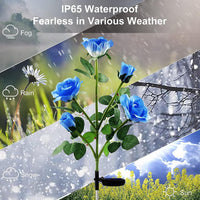 Blue Bulk Solar Garden Lights 75cm Long Rose Flowers Yard Lamp Xmas Halloween Deco AU - ElectronX Plus