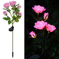 Pink Bulk Solar Garden Lights 75cm Long Rose Flowers Yard Lamp Xmas Halloween Deco AU - ElectronX Plus