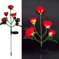 Red Bulk Solar Garden Lights 75cm Long Rose Flowers Yard Lamp Xmas Halloween Deco AU - ElectronX Plus