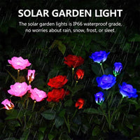 Red Bulk Solar Garden Lights 75cm Long Rose Flowers Yard Lamp Xmas Halloween Deco AU - ElectronX Plus