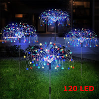 Colourful Fireworks 120 LED Fairy String Lights Starburst Solar Xmas Garden Night Lamp Hot NEW - ElectronX Plus