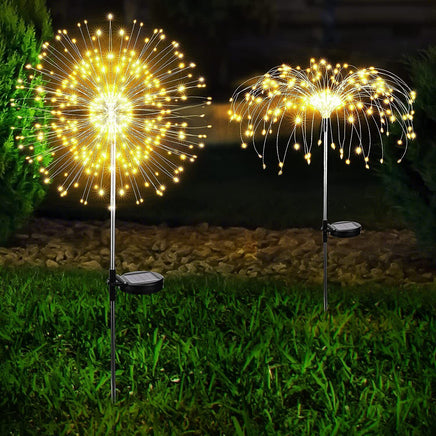 Warm White Fireworks 150 LED Fairy String Lights Starburst Solar Xmas Garden Night Lamp Hot NEW - ElectronX Plus