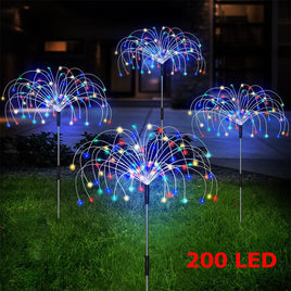 Colourful Fireworks200 LEDS Fairy String Lights Starburst Solar Xmas Garden Night Lamp Hot NEW - ElectronX Plus