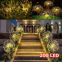 Warm White Fireworks 200 LEDS Fairy String Lights Starburst Solar Xmas Garden Night Lamp Hot NEW - ElectronX Plus