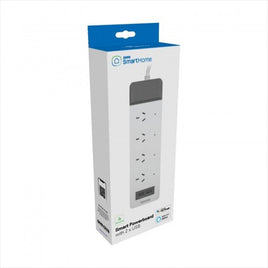 Laser Smart 4 Outlet Powerboard with 2 x USB - ElectronX Plus