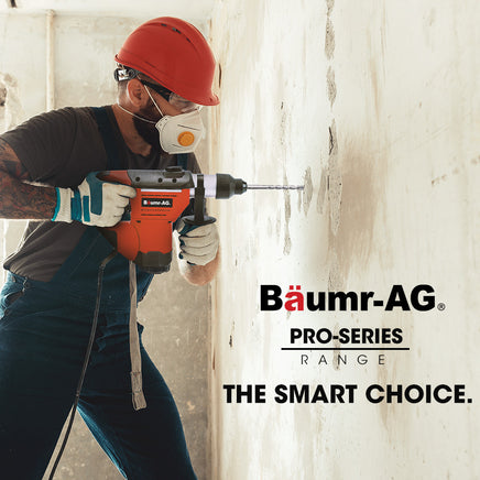 Baumr-AG 1500W Pro-Grade Electric Rotary Jackhammer Hammer Drill, with 2 Bonus Chisels, 3 Drill Bits - ElectronX Plus