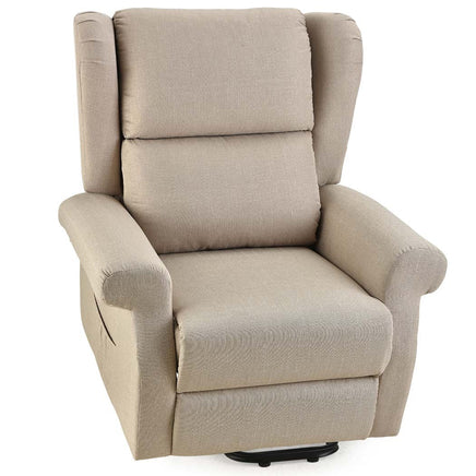 FORTIA Electric Recliner Lift Heat Chair for Elderly, Massage, Heat Therapy, Aged Care, Beige - ElectronX Plus