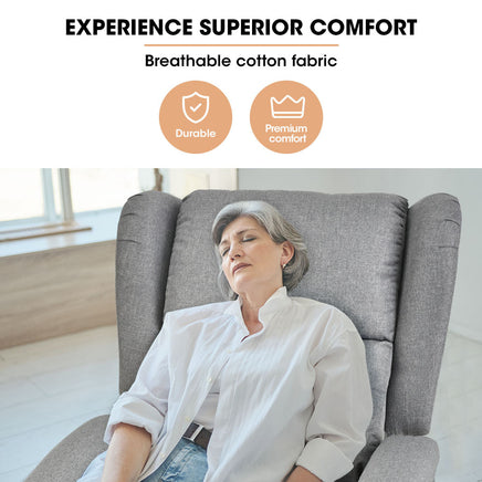 FORTIA Electric Recliner Lift Heat Chair for Elderly, Massage, Heat Therapy, Aged Care, Grey - ElectronX Plus