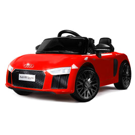 Rovo Kids Kids Ride-On Car Licensed AUDI R8 SPYDER Battery Electric Toy Remote 12V Red - ElectronX Plus