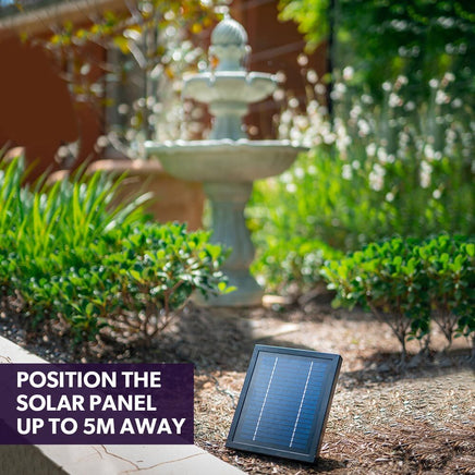 PROTEGE 3 Tier Solar Powered Water Feature Fountain Bird Bath - Light Grey - ElectronX Plus