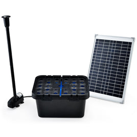 PROTEGE 10W Solar Powered Water Fountain Pump Pond Kit with Eco Filter Box - ElectronX Plus