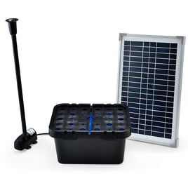 PROTEGE 20W Solar Fountain Pump Garden Water Pool Pond Kit with Eco Filter Box - ElectronX Plus