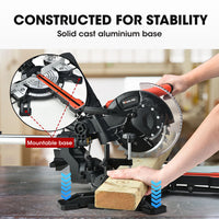 BAUMR-AG 210mm Compound Mitre Saw Dual Bevel Sliding Drop Saws 1500W - ElectronX Plus