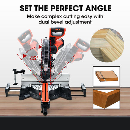 BAUMR-AG 305mm Compound Mitre Saw Dual Bevel Sliding Drop Saws 2200W - ElectronX Plus