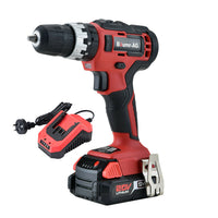 BAUMR-AG 20V Cordless Power Drill Kit Lithium Battery Hammer Drilling with Bag - ElectronX Plus