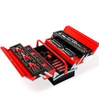 BULLET 118pc Tool Kit Box Set Metal Spanner Household Organizer Toolbox Socket - ElectronX Plus