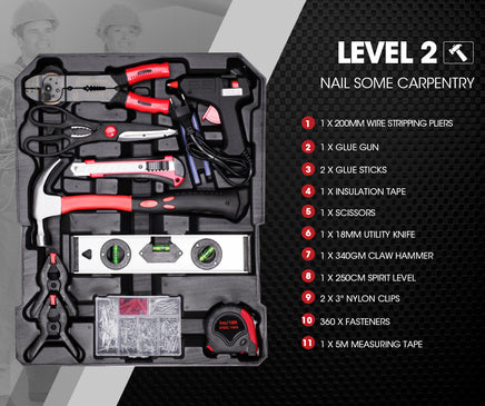 BULLET 925PC Tool Box On Wheels Kit Trolley Mobile Handle Toolbox Set Storage - ElectronX Plus