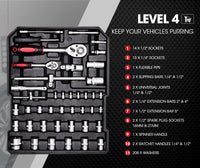 BULLET 925PC Tool Box On Wheels Kit Trolley Mobile Handle Toolbox Storage Set - ElectronX Plus